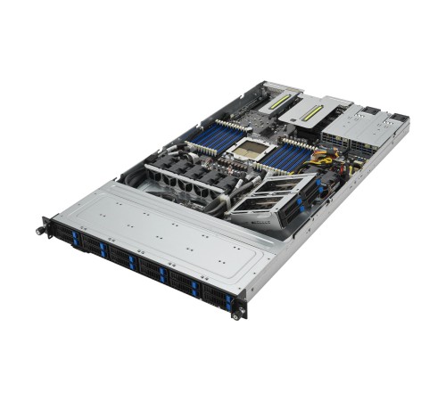 Серверная платформа/ ASUS RS500A-E12-RS12U, 1U 2 1slot GPU, 1xSP5 (LGA6096) EPYC 9004 (400W), 24 DIMM DDR5, 12 x SATA/SAS/NVME, 2 x M.2, Up to 3 PCIe Gen5 slots + 1 OCP3.0, 2 x  1GbE LANUp to 2 single-slot GPU cards, 1+1 1600W