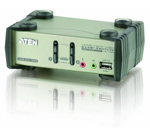 Переключатель электронный ATEN 2-Port PS/2-USB VGA/Audio KVMP™ Switch with OSD Переключатель электронный ATEN 2-Port PS/2-USB VGA/Audio KVMP™ Switch with OSD