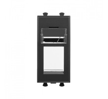 Адаптер для Keystone, "Avanti", "Черный матовый", 1 модуль