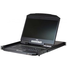 КВМ консоль ATEN 18.5" 8-Port PS/2-USB VGA Single Rail WideScreen LCD KVM Switch
