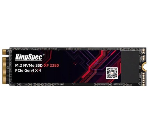 твёрдотельный накопитель KingSpec SSD 512GB M.2 2280 PCIe 4.0 x4 NVMe R4900/W2800MB/s 3D TLC MTBF 1M 600TBW