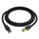 GCR Патч-корд PROF прямой 2.0m, FTP медь кат.6, позолоч. контакты и коннектор, 25 AWG, Deluxe ethernet high speed 10 Гбит/с, RJ45, T568B