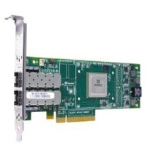 адаптер Qlogic QLE2672 16Gb Dual Port FC HBA, x8 PCIe, SR LC multi-mode optic, LP + FH, transivers included
