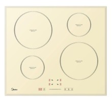 Индукционная варочная поверхность Midea/ MDK/Индукционная варочная поверхность, ширина 60 см, 4 индукционные зоны, функция Booster, сенсорное управление Slider Control, 9 уровней мощности, таймер, индикаторы остаточного тепла, технология Inverter, функция