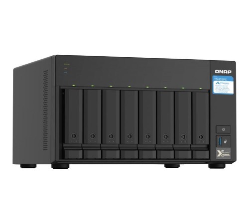 Сетевое хранилище без дисков/ SMB QNAP TS-832PX-4G 8-Bay NAS, AL324 64-bit quad-core 1.7GHz, 4GB DDR4 SODIMM RAM (up to 1x16 GB), 8 x 3.5"/ 2.5" drive slots, 2 x 10GbE SFP+ LAN, 2 x 2.5 GbE LAN, 3 x USB 3.2, PCIe slot Gen.2 x 2, 3xUSB 3.2 Сетевое хранилище без дисков/ SMB QNAP TS-832PX-4G 8-Bay NAS, AL324 64-bit quad-core 1.7GHz, 4GB DDR4 SODIMM RAM (up to 1x16 GB), 8 x 3.5"/ 2.5" drive slots, 2 x 10GbE SFP+ LAN, 2 x 2.5 GbE LAN, 3 x USB 3.2, PCIe slot Gen.2 x 2, 3xUSB 3.2