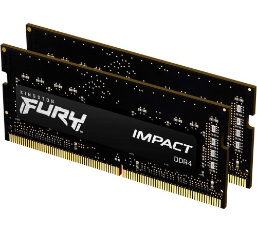 Память оперативная/ Kingston 32GB 3200MT/s DDR4 CL20 SODIMM (Kit of 2) FURY Impact Память оперативная/ Kingston 32GB 3200MT/s DDR4 CL20 SODIMM (Kit of 2) FURY Impact