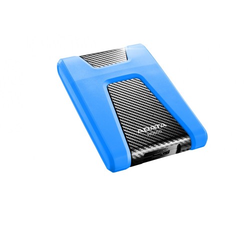 Внешний жесткий диск/ Portable HDD 1TB ADATA HD650 (Blue), Silicone, USB 3.2 Gen1, 121x81x21mm, 201g /3 года/