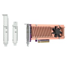 Плата расширения/ QNAP QM2-2P-384A 2 x M.2 22110 or 2280 PCIe (Gen3 x8) NVMe SSD slots. Low-profile flat and Full-height brackets included.