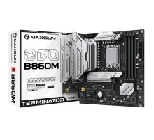 Материнская плата MAXSUN MS-Terminator B860M, LGA1851, B860, 4*DDR5, 4*SATA3, 3*M.2, USB 3.2, USB 2.0, Type-C, 1*PCIEx16, 1*PCIex4, 1*PCIex1, HDMI+DP, mATX