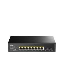 Коммутатор/ 8-10/100/1000 BASE-T Gigabit ports, 2-1000 BASE-X SFP Slot, 8-port IEEE 802.3at PoE+ Injector, Supports PoE power up to 30W for each PoE port, Extend Mode (Port#7 and #8 support transmit distance up to 250m at 10 Mbps ), Port Lightning  Protec