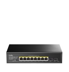 Коммутатор/ 8-10/100/1000 BASE-T Gigabit ports, 2-1000 BASE-X SFP Slot, 8-port IEEE 802.3at PoE+ Injector, Supports PoE power up to 30W for each PoE port, Extend Mode (Port#7 and #8 support transmit distance up to 250m at 10 Mbps ), Port Lightning  Protec