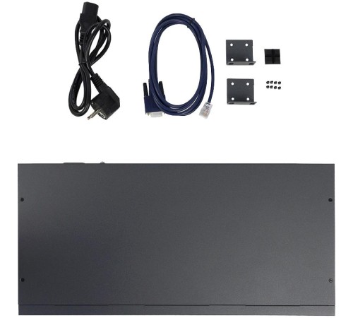 Коммутатор/ Managed L3 Switch 24x1000Base-T PoE, 4x10GBase-X SFP+, PoE Budget 250W, RJ45 Console, 19" w/brackets