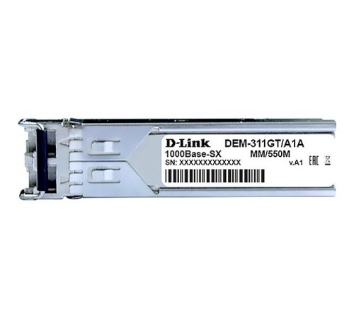 Трансивер/ SFP-трансивер, 1000Base-SX (Duplex LC), 850нм, многомод, до 550м Трансивер/ SFP-трансивер, 1000Base-SX (Duplex LC), 850нм, многомод, до 550м