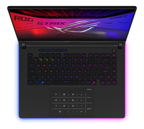 Ноутбук/ ASUS ROG Strix SCAR 16 G635LX-RW150 16"(2560x1600 miniLED (матовый, 240Hz, 3ms))/Intel Core Ultra 9 275HX(2.7Ghz)/65536Mb/1024PCISSDGb/noDVD/Ext:NVIDIA GeForce RTX 5090(24576Mb)/Cam/BT/WiFi/90WHr/war 1y/2.8kg/Off Black/DOS + NumberPad
