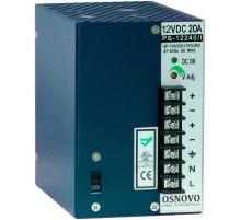 Блок питания/ OSNOVO Промышленный блок питания. DC12V, 20A (240W). Диапазон входных напряжений: AC195-265V