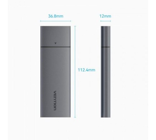 Корпус для SSD Vention USB 3.1 Gen 2-C M.2 NVMe Серый