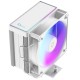 Кулер для процессора Ocypus Gamma A40 WH ARGB Digital, 100mm ARGB FAN, Top Display Panel, 4 HEAT PIPES, 4-PIN PWM, 600-2400 RPM, 29.5DBA, HYDRO BEARING, LGA115X/1200/1700/18XX, AM4/AM5