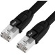 GCR Патч-корд PROF кат.8 ethernet  15.0m F/FTP,  RJ45, CU, 26 AWG, литой, прямой, черный, экранированные коннекторы, GCR-52352