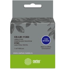 -/ Этикетки Cactus CS-LW-11353 сег.:25x13мм черный белый 1000шт/рул Dymo Label Writer 450/4XL