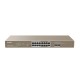 Коммутатор/ Tenda TEG1118P-16-250W Коммутатор неуправляемый PoE, 16 портов, 16x1 Гбит/с, PoE 16х30 Вт (до 230Вт), SFP 2x1 Гбит/с, установка в стойку