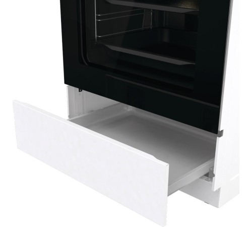 Плита GORENJE/ Тип плиты: электрическая, Тип варочной поверхности: стеклокерамическая, Цвет: белый, Гриль: Есть, Ширина, см: 60