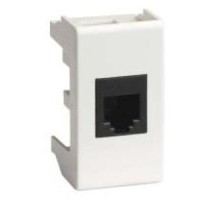 Ком.роз. RJ45 кат.6A, 8P8C, Viva, белая, 1мод