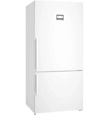 Холодильник BOSCH Full NoFrost, Serie   6, Габариты 186x86x81, Общий пол. объем: 619 (х:479, м:140),белый, Цифровой LCD дисплей, Внешние высокие металлические ручки, Multi Airflow, AirFresh Filter, Верхнее LED освещение, Два отделения для молочных продукт