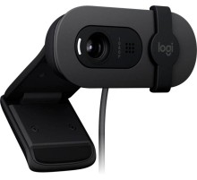 Веб-камера Logitech Webcam Brio 100, 1920x1080, GRAPHITE, защитная шторка, [960-001585] (после тестирования)