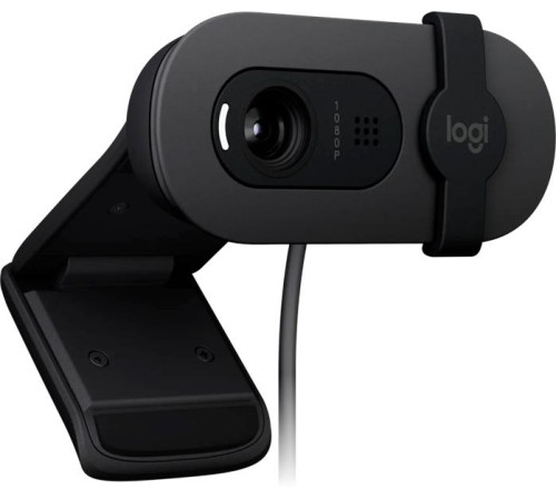 Веб-камера Logitech Webcam Brio 100, 1920x1080, GRAPHITE, защитная шторка, [960-001585]