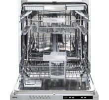 Встраиваемая посудомоечная машина Korting/ Полновстр., 60 см, 13 компл., третья корзина для столовых приборов,  А++, Электронное  управление, цифровой LED дисплей белого цвета Cold White, 7 программ, Программа автоматической мойки, Функция "Луч на по
