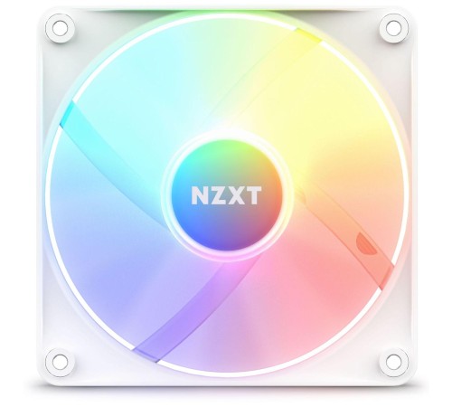 Кулер для корпуса ПК/ Case Cooler NZXT F120 RGB Core (120x120x25mm, 4-pin PWM, RGB, 78.86CFM, 33.88dBA, 1800RPM, White)