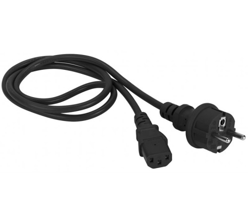 Шнур питания Шнур питания C13-Schuko прямая, 3х0.75, 220В, 10А, черный, 7 метров