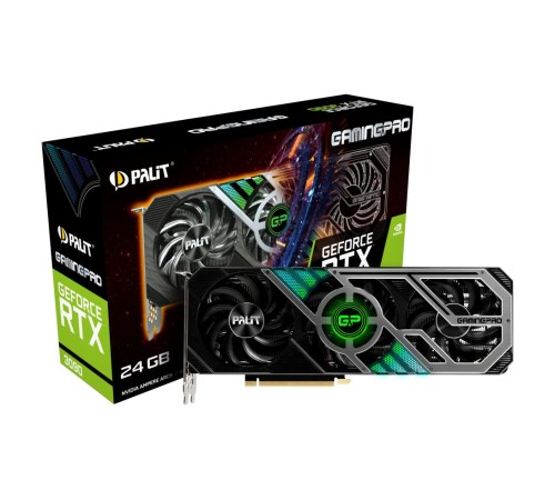 Видеокарта Palit RTX3090 GAMINGPRO 24G GDDR6X 384bit 3-DP HDMI (Вскрытая упаковка) Видеокарта Palit RTX3090 GAMINGPRO 24G GDDR6X 384bit 3-DP HDMI (Вскрытая упаковка)