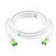 GCR Патч-корд LSZH PROF кат.8 ethernet  5.0m SF/FTP, RJ45, медь, 40 Гбит/с, 26 AWG, белый, литой, экранированные коннекторы 24K GOLD