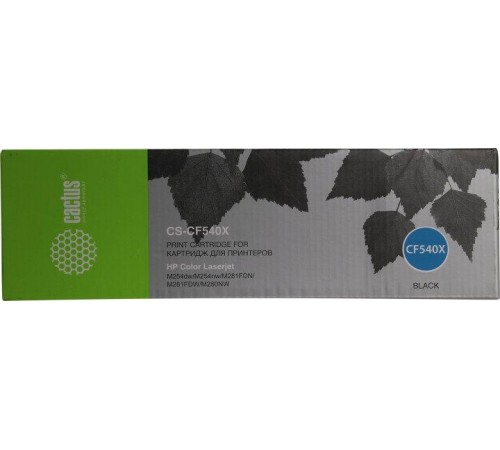 -/ Картридж лазерный Cactus CS-CF540X CF540X черный (3200стр.) для HP LJ M254dw/M280nw/M281fdn