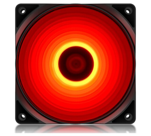 Вентилятор DEEPCOOL RF120R 120x120x25мм (96шт./кор, LED Red подсветка, 1300об/мин) Retail