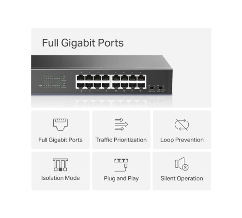 Коммутатор/ 16-Port Gigabit Desktop/Rackmount Switch
