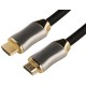 Greenconnect Кабель 1.0m HDMI версия 2.0, HDR 4:2:2, Ultra HD, 4K 60 fps 60Hz/5K*30Hz, 3D, AUDIO, 18.0 Гбит/с, 28/28 AWG, OD7.3mm, тройной экран, черный нейлон, DELUX, GCR-51280