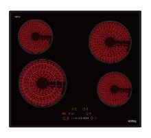 Электрическая варочная панель Korting/ Электрическая варочная панель Korting, скошенный край, HiLight, 4 конфорки, 9 уровней мощности, сенсорное управление, блокировка управления,таймер, автоматическое выключение, индикация остаточного тепла, цвет черный