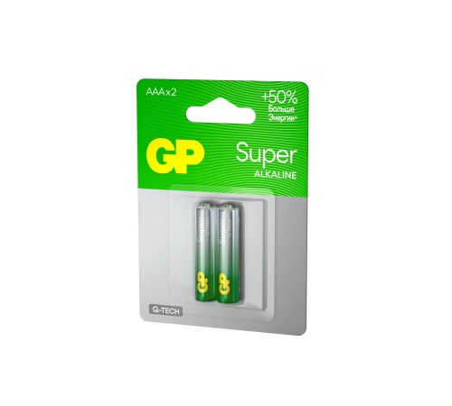 Батарейка Алкалиновые батарейки GP Super Alkaline G-Tech 24А ААA - 2 шт. на блистере