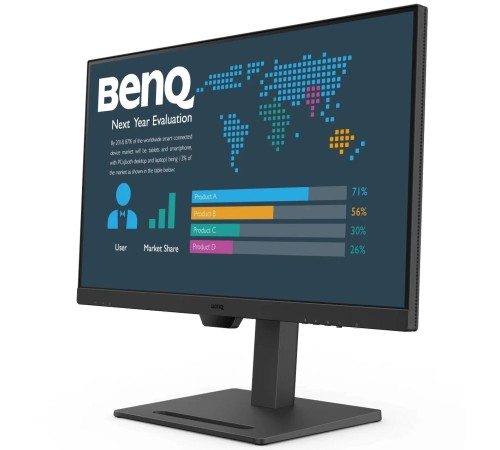 Мониторы/ Benq BL2790QT 27'', 2560x1440, IPS,  60Hz, 20M:1, 250cd, 5ms, 2*HDMI, DP, USB-C (65W)Speakers, Height adj 110, Pivot, Flicker-free; Low Blue Light, 3Y, Black