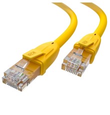 GCR Патч-корд прямой 5.0m UTP кат.6, желтый, 24 AWG, ethernet high speed, RJ45, T568B, GCR-52375