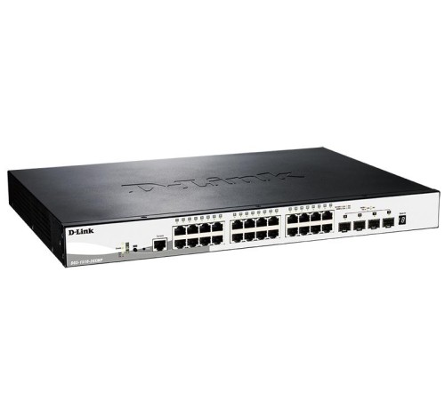 Коммутатор D-Link PROJ Настраиваемый L2+ стекируемый PoE-коммутатор, 48x1000Base-T PoE, 4x10GBase-X SFP+, PoE-бюджет 370 Вт (740 Вт с DPS-700), CLI, консольный порт RJ-45, RPS