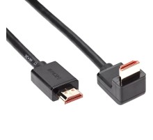 Кабель/ Кабель HDMI---HDMI ver 2.0 угловой коннектор 90град  2м,Telecom <TCG225-2M>