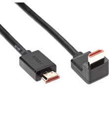 Кабель/ Кабель HDMI---HDMI ver 2.0 угловой коннектор 90град  2м,Telecom <TCG225-2M>