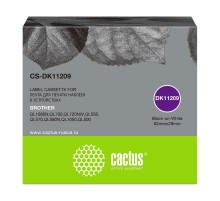 -/ Картридж ленточный Cactus CS-DK11209 DK-11209 черный для Brother P-touch QL-500, QL-550, QL-700, QL-