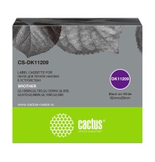 -/ Картридж ленточный Cactus CS-DK11209 DK-11209 черный для Brother P-touch QL-500, QL-550, QL-700, QL-