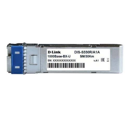 Трансивер/ DIS-S330R Industrial WDM SFP Transceiver, 1000Base-BX-U, Simplex LC, TX: 1310nm, RX: 1550nm, Single-mode, 30KM, - 40° to 85°C Трансивер/ DIS-S330R Industrial WDM SFP Transceiver, 1000Base-BX-U, Simplex LC, TX: 1310nm, RX: 1550nm, Single-mode, 30KM, - 40° to 85°C