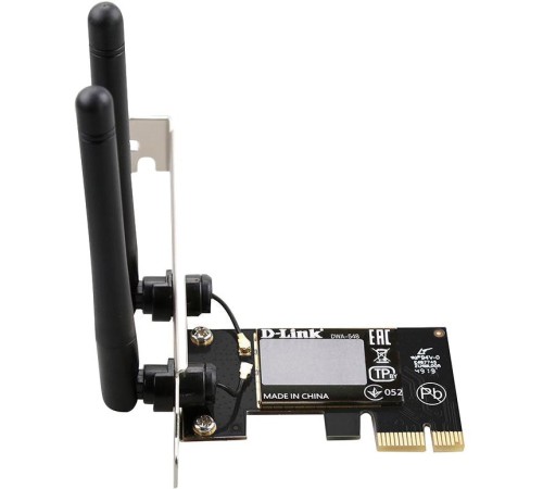 Сетевой адаптер/ DWA-548/10,DWA-548/10/C N300 Wi-Fi PCI Express Adapter, 2x2dBi detachable antennas, 10pcs/pack