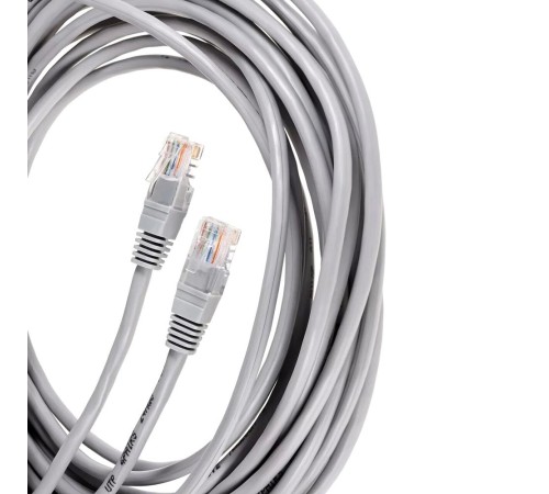 Патчкорд/ Патчкорд литой "Telecom" UTP кат.5е 10,0м серый